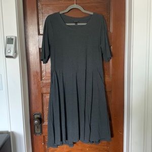 Sz 1 Grey Ribbed torrid Skater Dress